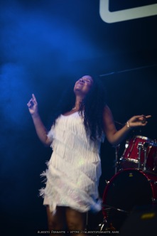 20260725 - Bellinzona Blues 2026, Night 2, Kyla Brox / Kyla Brox, vocals, flute; Danny Blomeley, bass; Paul Farr, guitar; Luke Flowers, drums - Piazza del Governo, Bellinzona, Switzerland