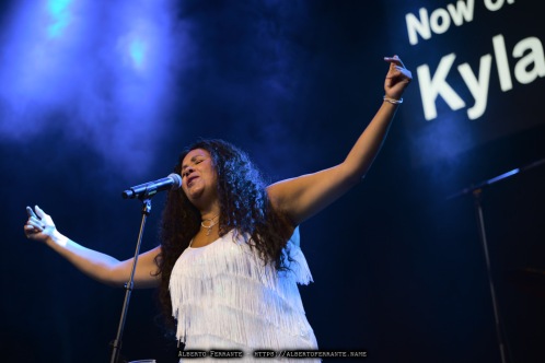 20260725 - Bellinzona Blues 2026, Night 2, Kyla Brox / Kyla Brox, vocals, flute; Danny Blomeley, bass; Paul Farr, guitar; Luke Flowers, drums - Piazza del Governo, Bellinzona, Switzerland
