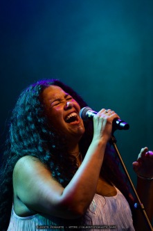 20260725 - Bellinzona Blues 2026, Night 2, Kyla Brox / Kyla Brox, vocals, flute; Danny Blomeley, bass; Paul Farr, guitar; Luke Flowers, drums - Piazza del Governo, Bellinzona, Switzerland