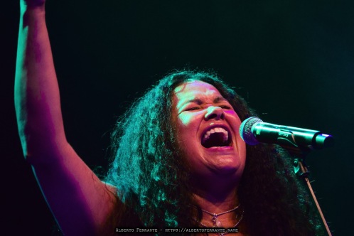 20260725 - Bellinzona Blues 2026, Night 2, Kyla Brox / Kyla Brox, vocals, flute; Danny Blomeley, bass; Paul Farr, guitar; Luke Flowers, drums - Piazza del Governo, Bellinzona, Switzerland