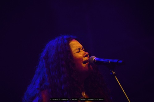20260725 - Bellinzona Blues 2026, Night 2, Kyla Brox / Kyla Brox, vocals, flute; Danny Blomeley, bass; Paul Farr, guitar; Luke Flowers, drums - Piazza del Governo, Bellinzona, Switzerland