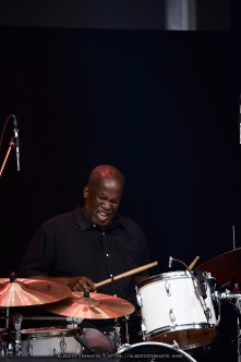 20250711 - Estivaljazz 2025, Night 2 / Kurt Elling & Yellowjackets Celebrate Weather Report  / Russel Ferrante, keys; Dane Alderson, bass; Bob Mintzer, EWI; Will Kennedy, drums - P.za della Riforma, Lugano, Switzerland