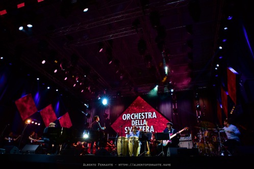 EstivalJazz 2019, Night 1; Ray Lema con l'Orchestra della Svizzera italiana, Conductor: Mariano Chiacchiarini feat. Etienne Mbappe - P.za Riforma, Lugano, Switzerland