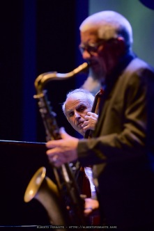 20250314 - XXVI Festival di cultura e musica jazz, night 2 / Andy Sheppard Trio / Andy Sheppard sax soprano e tenore; Rita Marcotulli piano; Michel Benita contrabbasso - Cinema Teatro Chiasso (Switzerland)