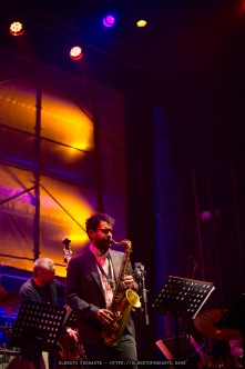 20260312 - 27o Festival di cultura e musica jazz, So What?!, Night 1, Francesco Pierotti Quintet / Francesco Pierotti, contrabbasso, composizioni; Cosimo Boni, tromba; Giovanni Benvenuti, sax tenore; Francesco Zampini, chitarra; Bernardo Guerra, batteria - Cinema Teatro Chiasso (Switzerland)