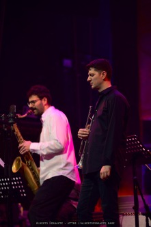 20260312 - 27o Festival di cultura e musica jazz, So What?!, Night 1, Francesco Pierotti Quintet / Francesco Pierotti, contrabbasso, composizioni; Cosimo Boni, tromba; Giovanni Benvenuti, sax tenore; Francesco Zampini, chitarra; Bernardo Guerra, batteria - Cinema Teatro Chiasso (Switzerland)