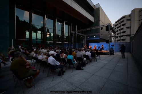 20250704 - Lac en plein air, Amara Quartet / Laura Rui voce; Sónia Sobral fisarmonica; Joana Almeida chitarra; Susana Castro Santos violoncello - Agorà LAC, Lugano, Switzerland