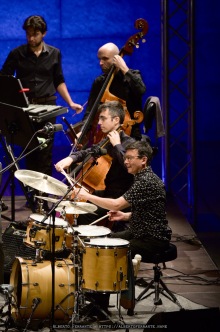 20250717 - Lac en plein air, Rhapsody & Blues: Mezquida, Razem, Orchestra Canova, Pagano / Marco Mezquida, piano; Marko Lohikari, contrabbasso; David Xirgu, batteria; Badrya Razem, voce solista; Orchestra da camera Canova; Enrico Pagano, direttore - Agorà LAC, Lugano, Switzerland