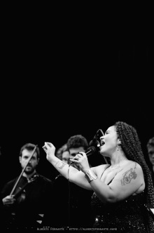 20250717 - Lac en plein air, Rhapsody & Blues: Mezquida, Razem, Orchestra Canova, Pagano / Marco Mezquida, piano; Marko Lohikari, contrabbasso; David Xirgu, batteria; Badrya Razem, voce solista; Orchestra da camera Canova; Enrico Pagano, direttore - Agorà LAC, Lugano, Switzerland